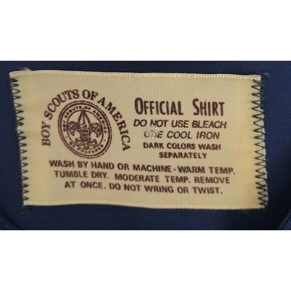 Vintage Cub Scout Youth Uniform Shirt Blue Long Sleeve No‎ Collar w/Insignia - Picture 11 of 13